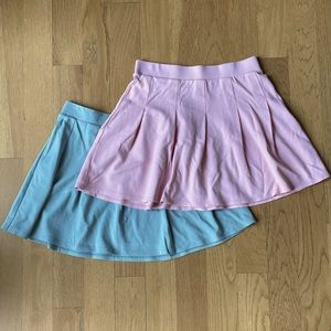 Ballet skirt duo, pink and green. Fun for summer!
